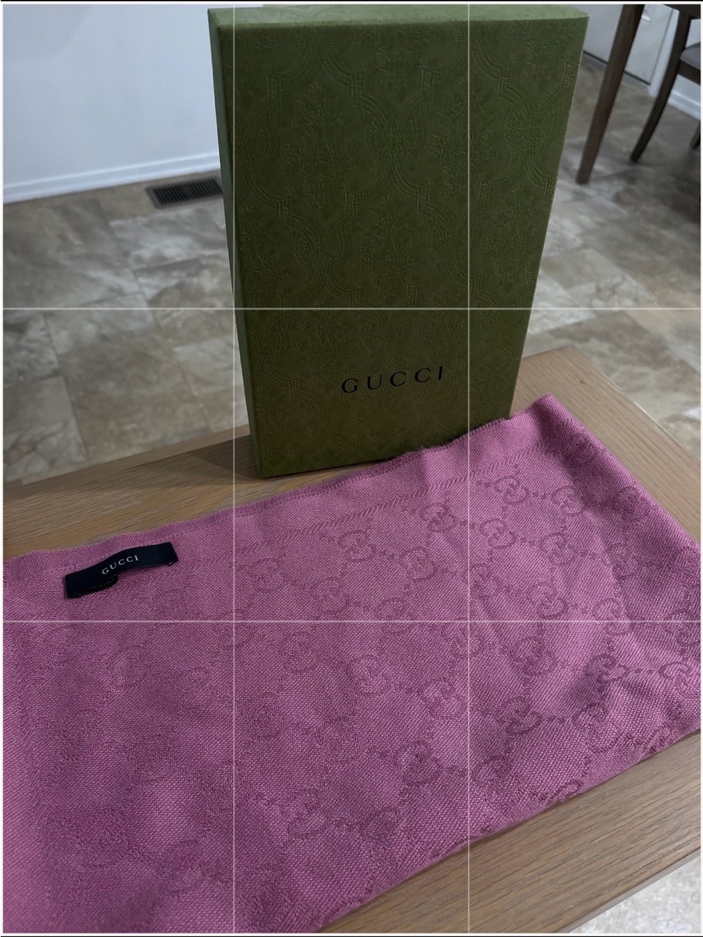 Gucci Pink GG Scarf